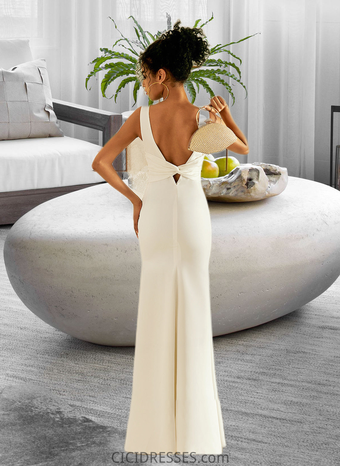 Jordan Trumpet/Mermaid Scoop Neck Floor-Length Wedding Dress CIC8P0013727