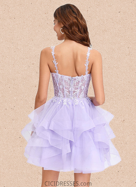 Jazmin Ball-Gown/Princess Sweetheart Short Tulle Homecoming Dress CIC8P0025677