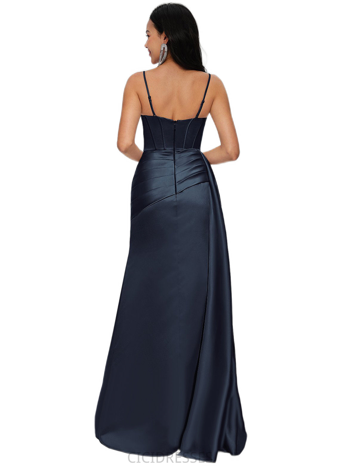 Angeline Sheath/Column Scoop Floor-Length Satin Prom Dresses CIC8P0022196