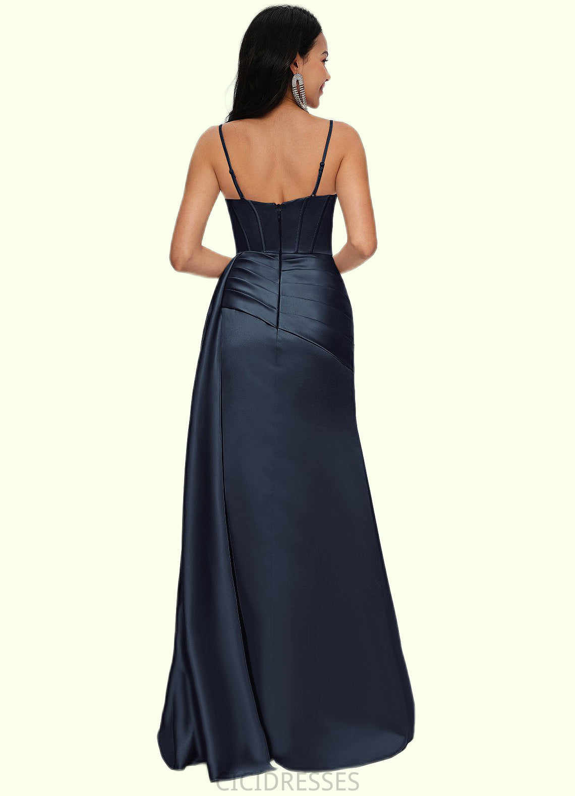 Autumn Sheath/Column Scoop Floor-Length Satin Prom Dresses CIC8P0022196