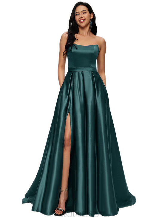 Jaylynn Ball-Gown/Princess Sweep Train Satin Prom Dresses CIC8P0022207