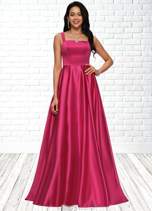 Cornelia Ball-Gown/Princess V-Neck Sweep Train Satin Prom Dresses CIC8P0022215