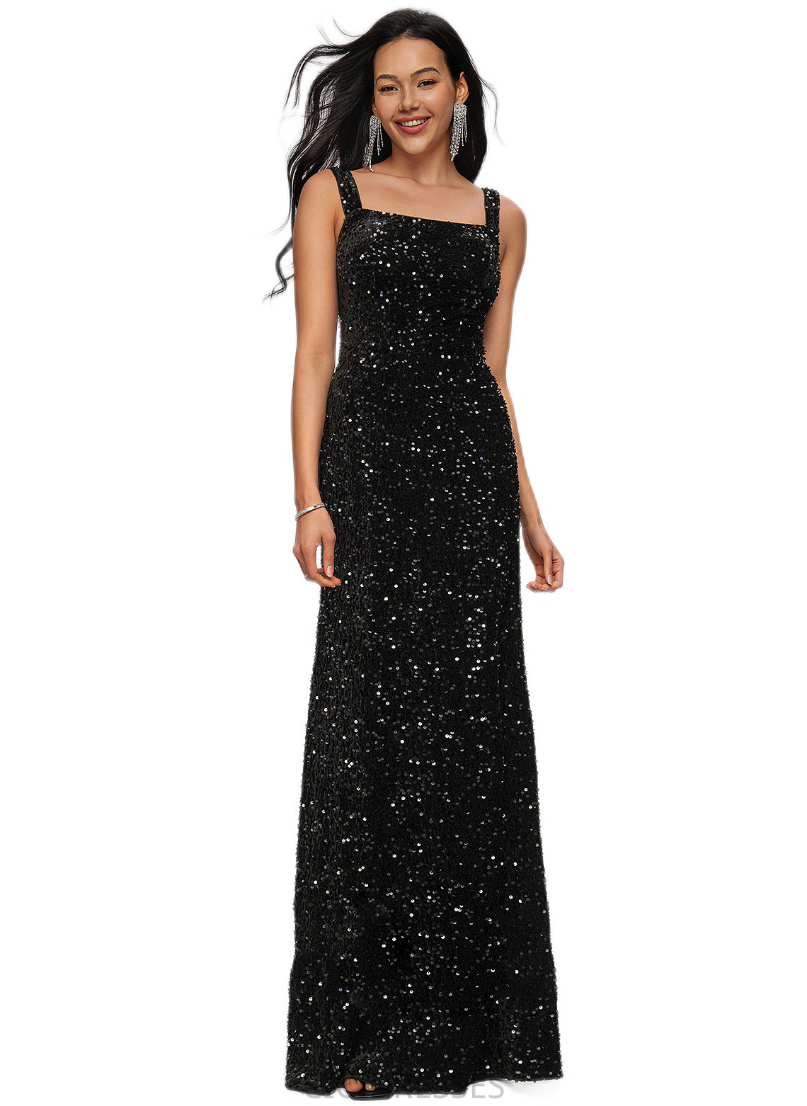 Tamia Sheath/Column Scoop Floor-Length Sequin Prom Dresses CIC8P0022228