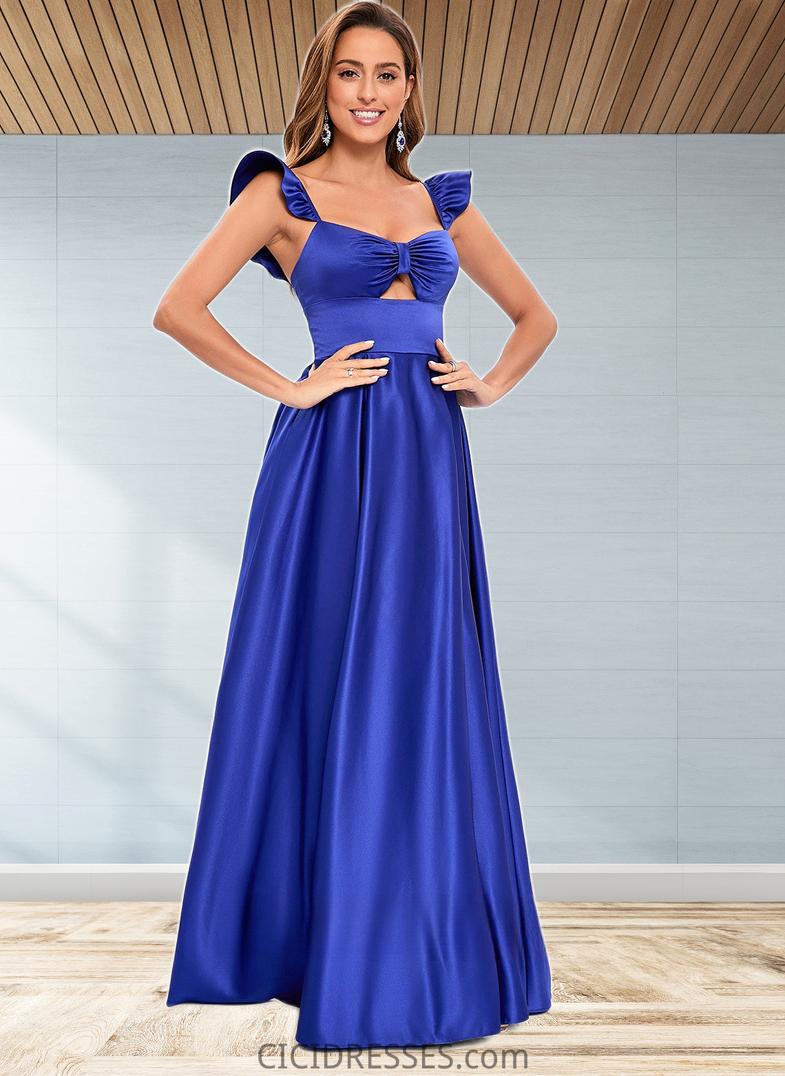 Reagan Ball-Gown/Princess Sweetheart Floor-Length Satin Prom Dresses CIC8P0025859