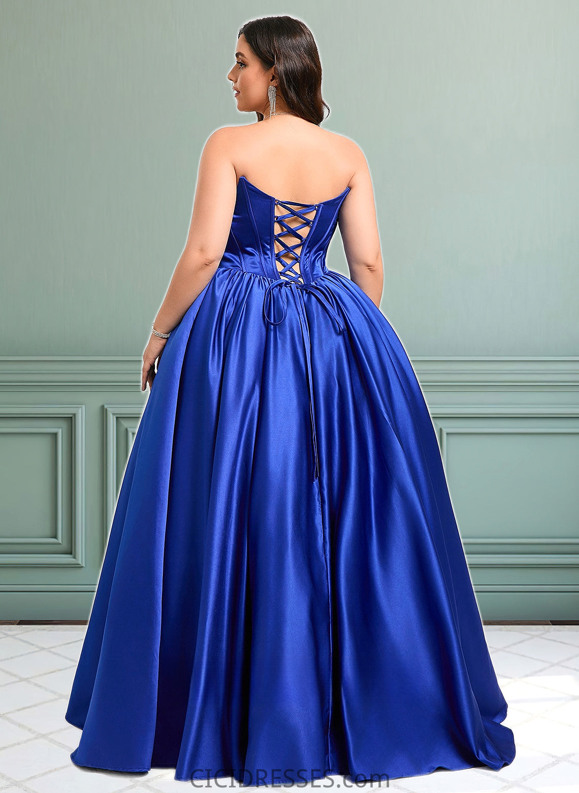 Nyla Ball-Gown/Princess Straight Floor-Length Satin Prom Dresses CIC8P0025831