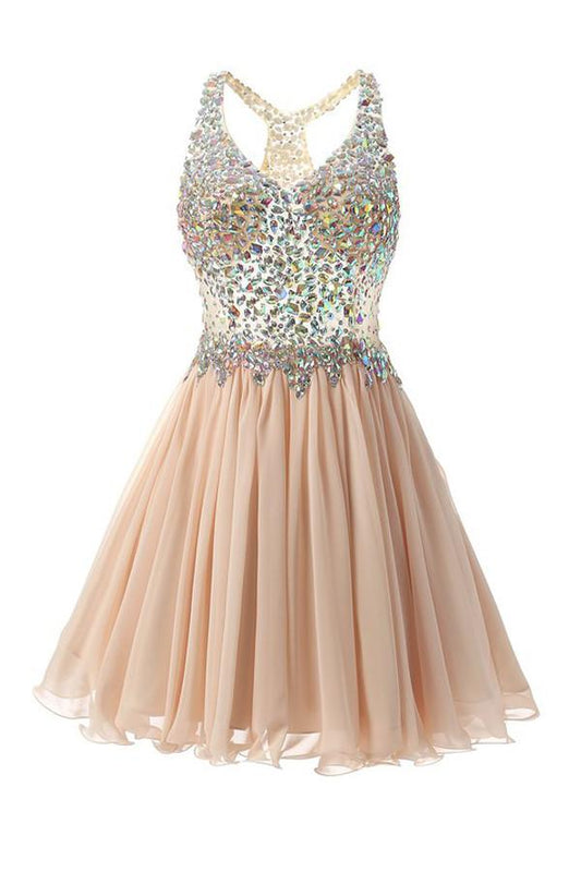 Strap Sweetheart Beading Homecoming Dresses Prom Dresses ED24