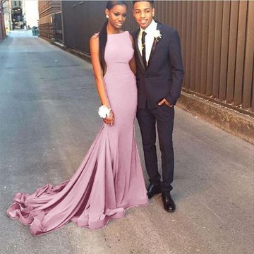 2024 Sexy Mermaid Burgundy Long Train African American Backless Prom Dress