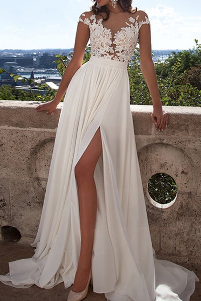 See through wedding dresses Sexy lace prom dresses Beach wedding gown Prom dresses sexy prom dresses