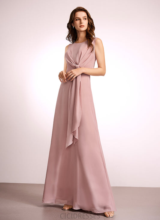 Fabric Straps Length Bow(s) Silhouette Floor-Length Embellishment A-Line Kaelyn Natural Waist Sleeveless Floor Length Bridesmaid Dresses