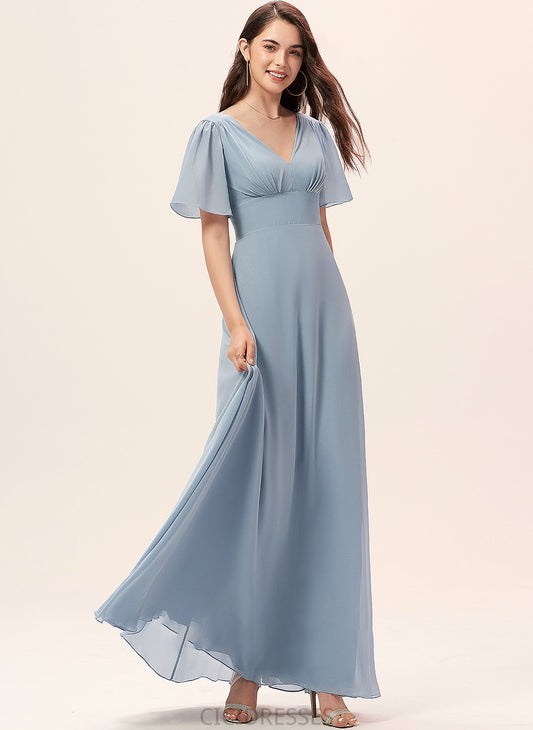 Straps Fabric V-neck Length A-Line Floor-Length Neckline Silhouette Jane Halter A-Line/Princess Floor Length Bridesmaid Dresses