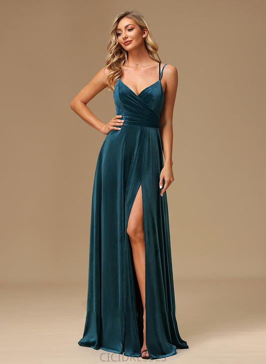 Length Fabric V-neck Neckline SplitFront Embellishment Floor-Length A-Line Silhouette Phoenix Sweetheart Natural Waist Bridesmaid Dresses