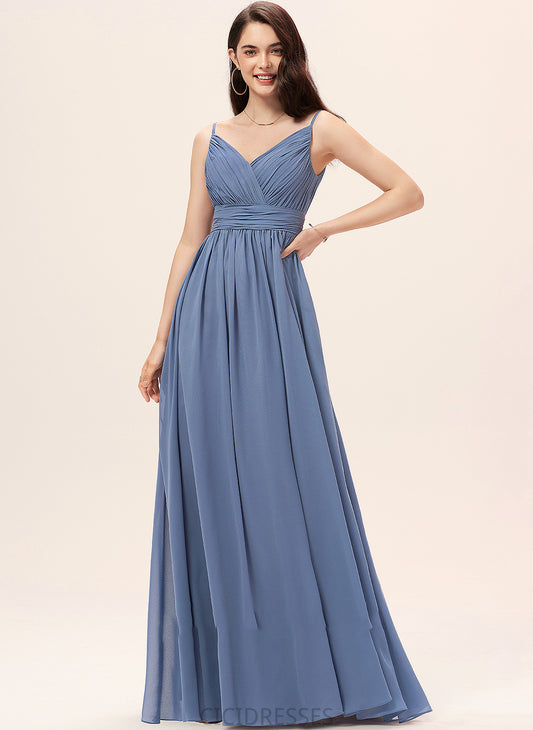 Fabric V-neck Neckline A-Line Floor-Length Silhouette Length Straps Elva V-Neck Sleeveless Natural Waist Bridesmaid Dresses