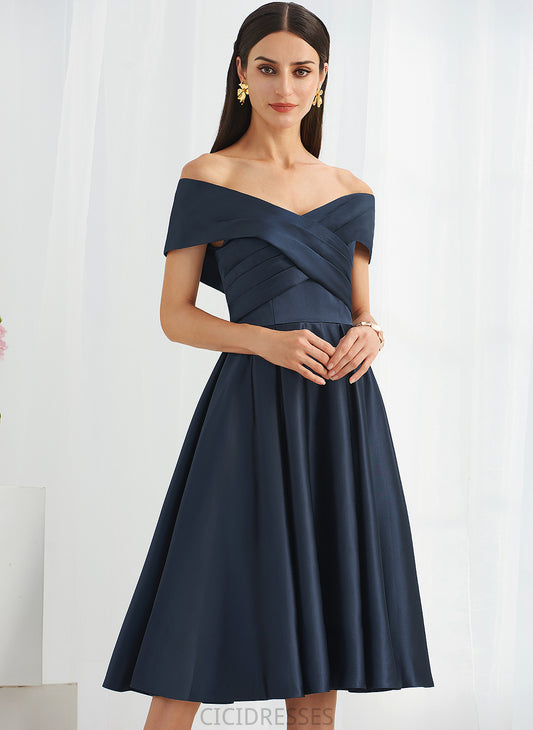 Neckline Embellishment Silhouette Knee-Length Fabric Off-the-Shoulder Pockets Length A-Line Kirsten Floor Length V-Neck Bridesmaid Dresses