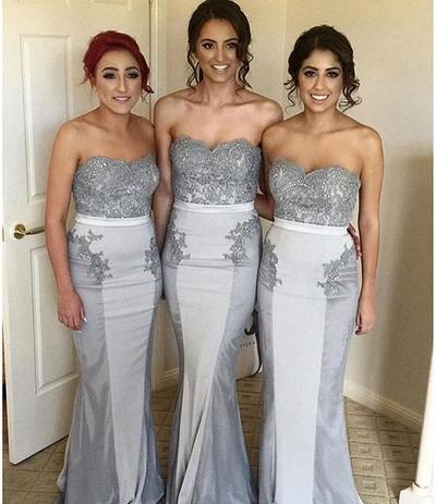 Sexy Mermaid Sweetheart Beaded Bridesmaid Dresses