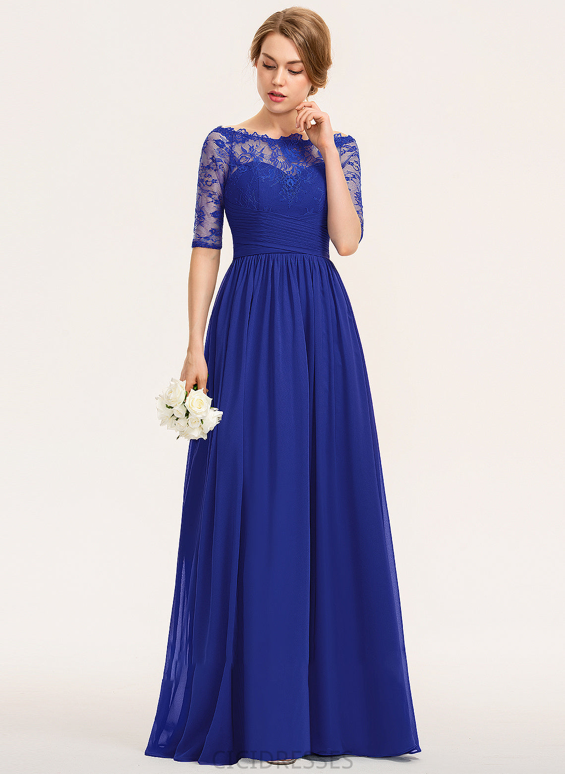 A-Line Neckline Embellishment Floor-Length Ruffle Off-the-Shoulder Length Silhouette Fabric Piper Floor Length Spaghetti Staps Bridesmaid Dresses