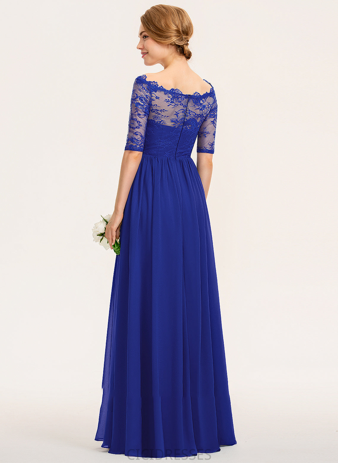 A-Line Neckline Embellishment Floor-Length Ruffle Off-the-Shoulder Length Silhouette Fabric Piper Floor Length Spaghetti Staps Bridesmaid Dresses