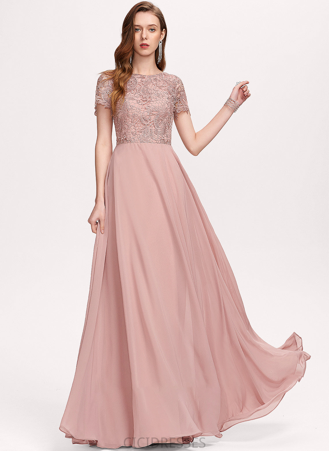 Sequins Silhouette Floor-Length A-Line Fabric Neckline ScoopNeck Embellishment Length Hanna High Low A-Line/Princess Bridesmaid Dresses