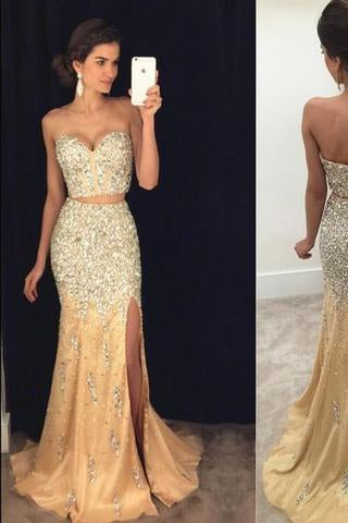 Sexy Prom Dress Mermaid Evening Dress Split Side Prom Dress Long Prom Dresses