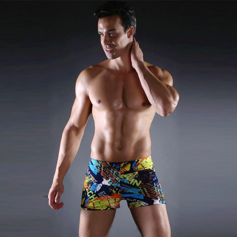 Fashion Vintage Big Men Plus size Sexy men's swimwear