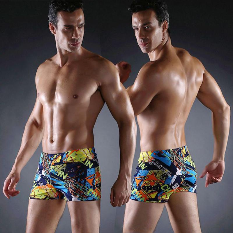 Fashion Vintage Big Men Plus size Sexy men's swimwear