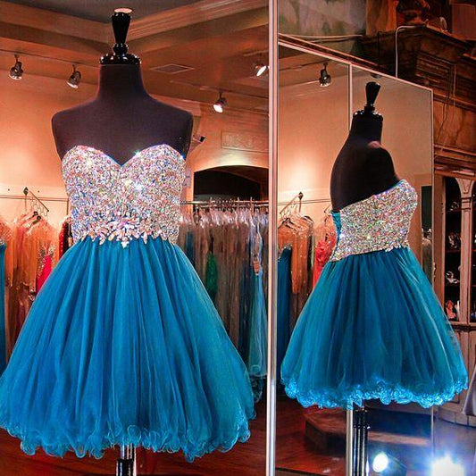 Homecoming Dress, Organza Homecoming Dress, Sweetheart Homecoming Dress, Beading Homecoming Dress CD13654