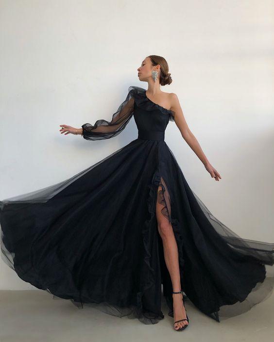 Black long Evening Dress Prom Dresses CD19296