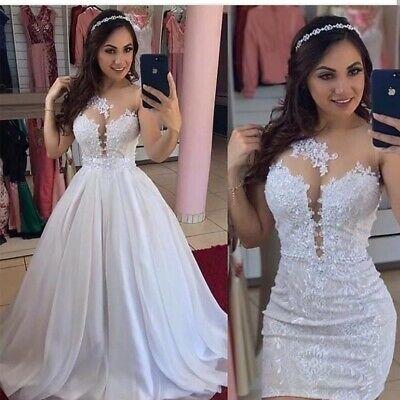 Sexy Wedding Dresses Beaded Lace White Ivory Bridal Gown Prom Dresses CD19679