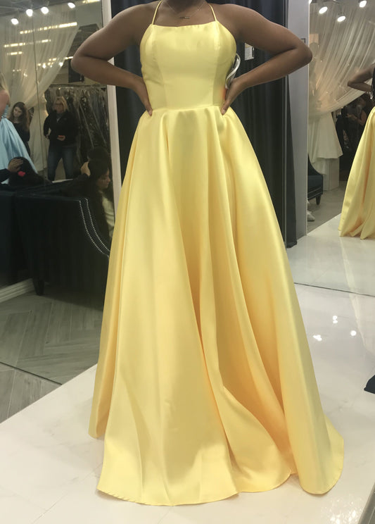 Yellow Long Prom Dress, prom dresses 2024 CD20240