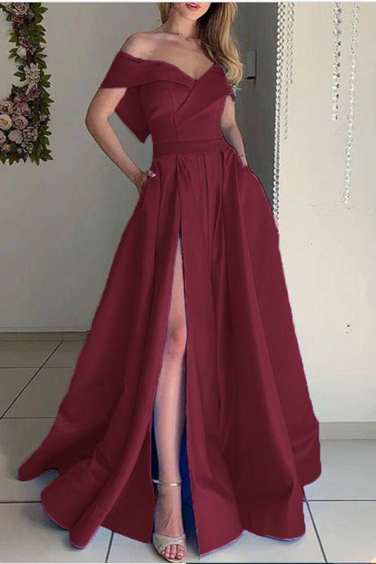 Burgundy prom dress CD20660