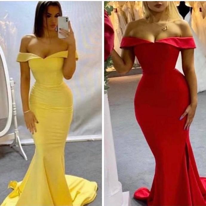 Off The Shoulder Mermaid Prom Dresses, Long Prom Dresses, Cheap Prom Dresses CD20787