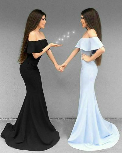 Off Shoulder Mermaid Prom Dress Elegant Simple Long Formal Evening Party Gowns CD20897