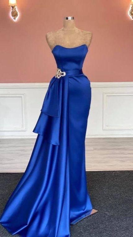 Royal Blue Mermaid Long Prom Dress CD24464