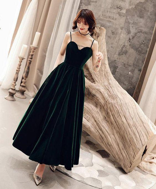 SIMPLE GREEN SHORT PROM DRESS, GREEN BRIDESMAID DRESS CD5921