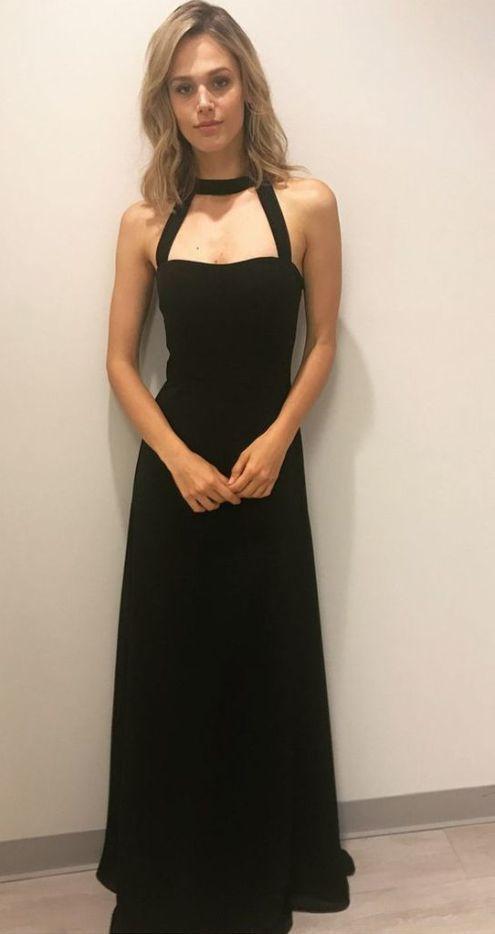 Sexy Black Sheath Long Prom Dress, Simple Evening Party Dress CD8140