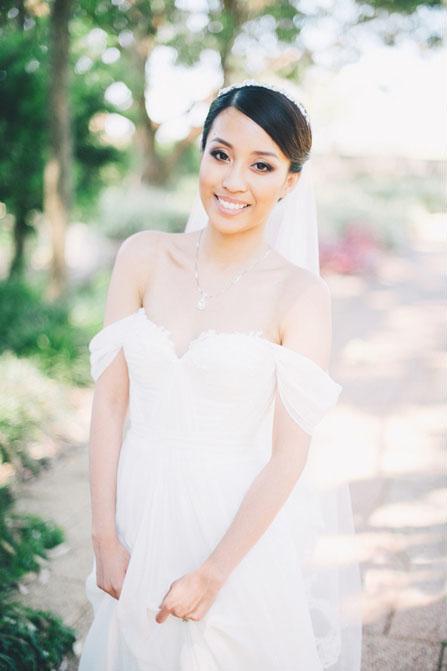 Flowy Off the Shoulder Chiffon Beach Wedding Dress, Simple Long Pleated Bridal Dress N1289